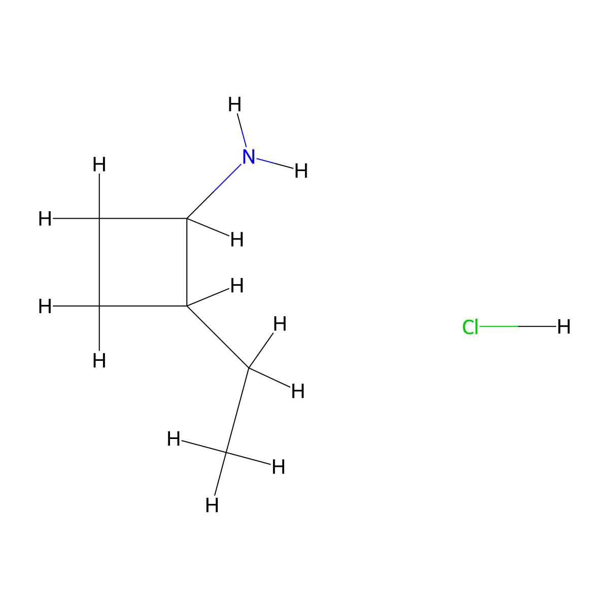 2-Ethylcyclobutan-1-amine hydrochloride molecular structure, CAS 2995298-86-5