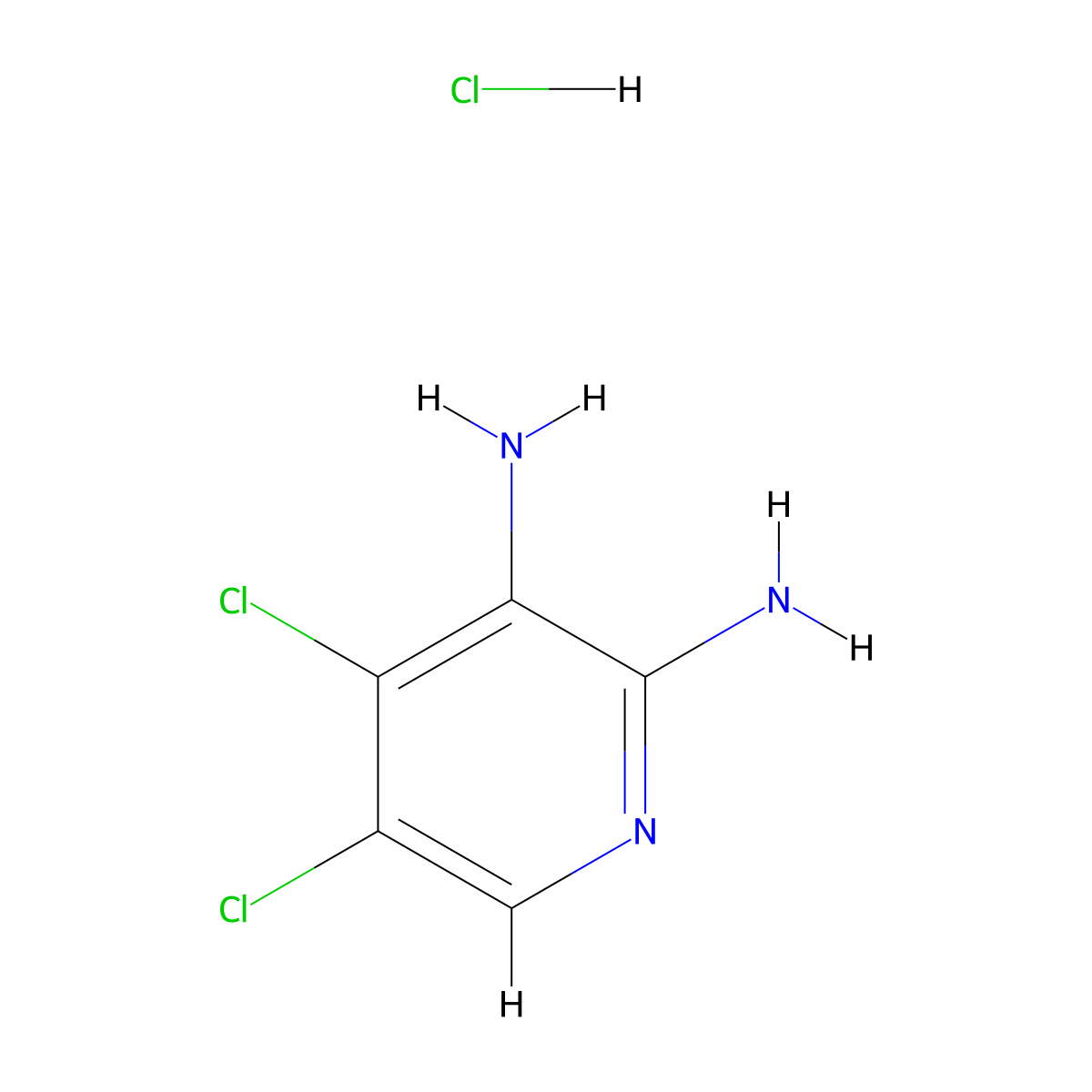 4,5-Dichloropyridine-2,3-diamine hydrochloride molecular structure, CAS 2995298-93-4
