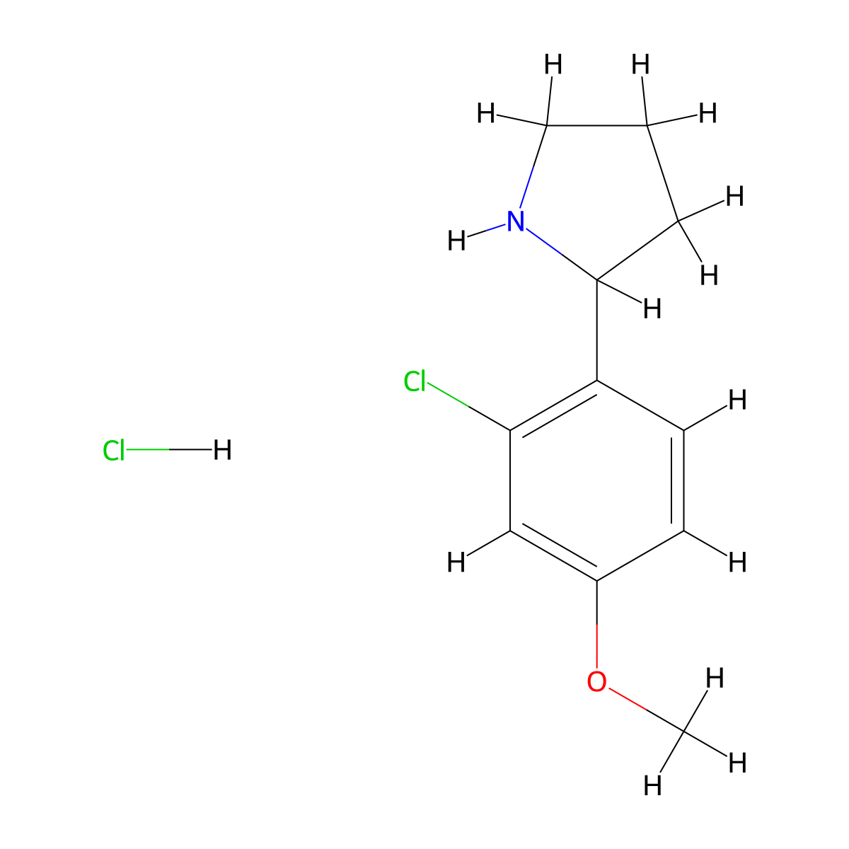 2-(2-Chloro-4-methoxyphenyl)pyrrolidine hydrochloride molecular structure, CAS 2995299-00-6