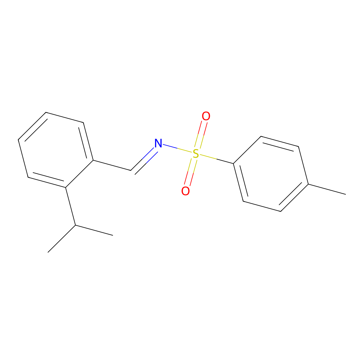 (E)-N-(2-Isopropylbenzylidene)-4-methylbenzenesulfonamide molecular structure, CAS 2995315-46-1