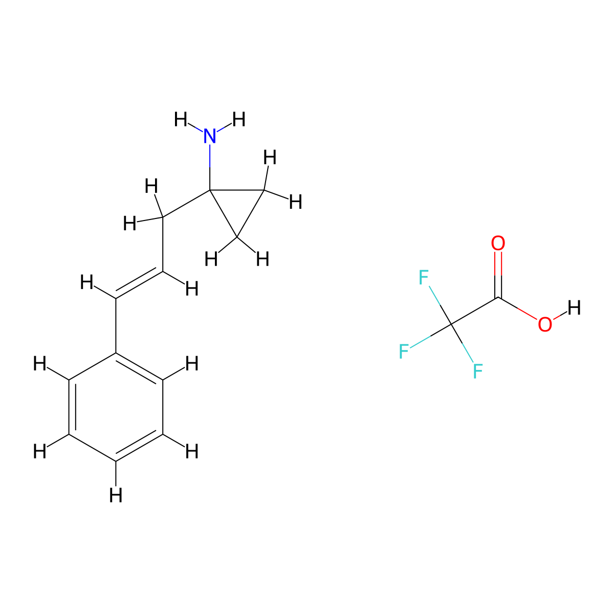 1-[(2E)-3-phenylprop-2-en-1-yl]cyclopropan-1-amine, trifluoroacetic acid molecular structure, CAS 2995315-51-8