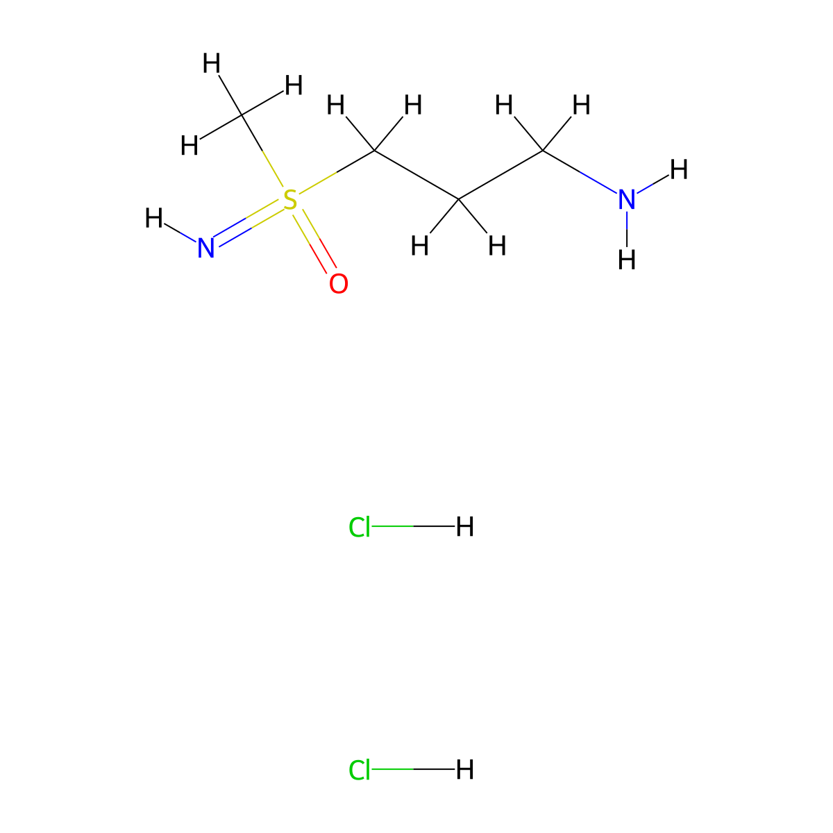 3-(Methylsulfonimidoyl)propan-1-amine;dihydrochloride molecular structure, CAS 2995357-54-3