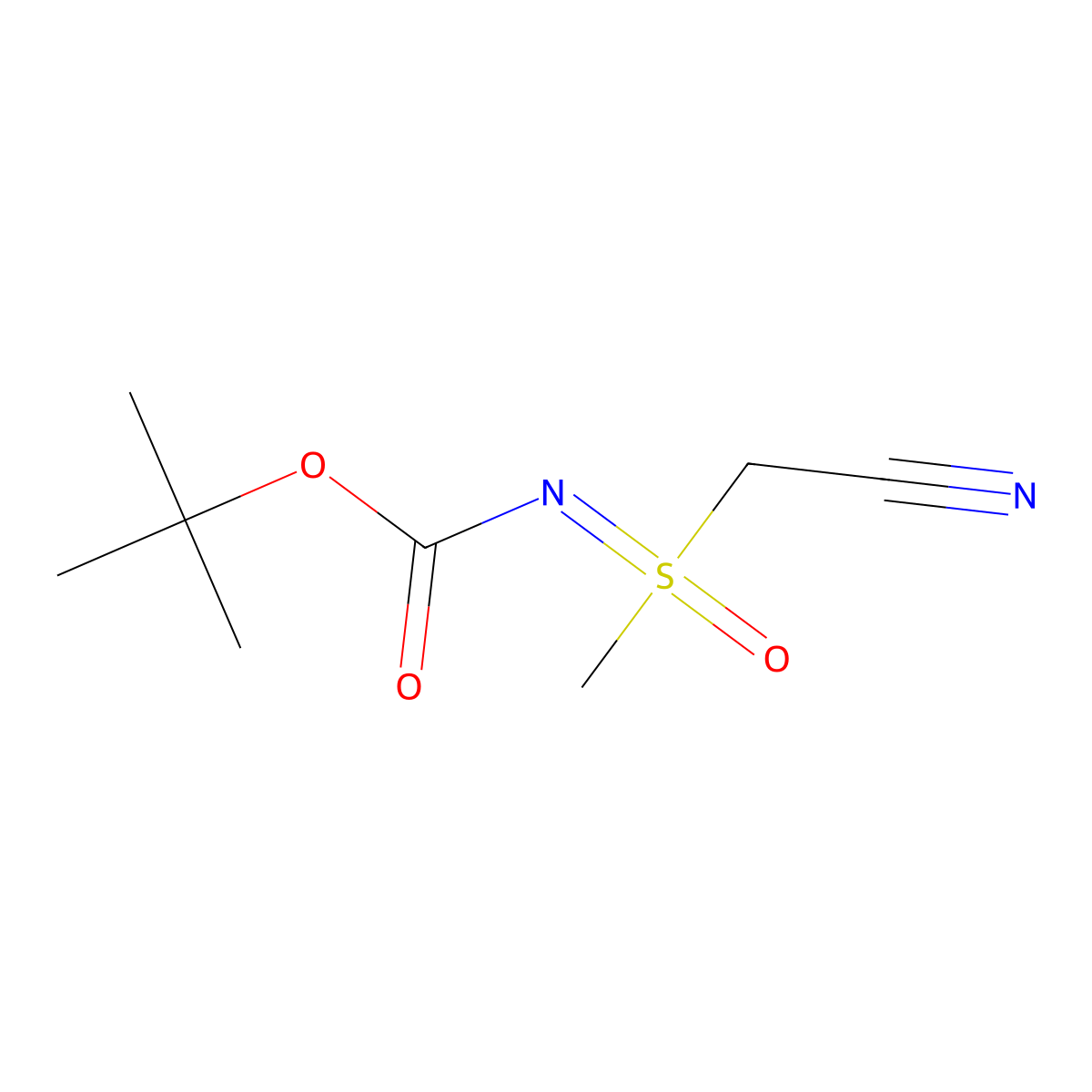 tert-butyl N-(cyanomethyl-methyl-oxo-lambda6-sulfanylidene)carbamate molecular structure, CAS 2995373-62-9