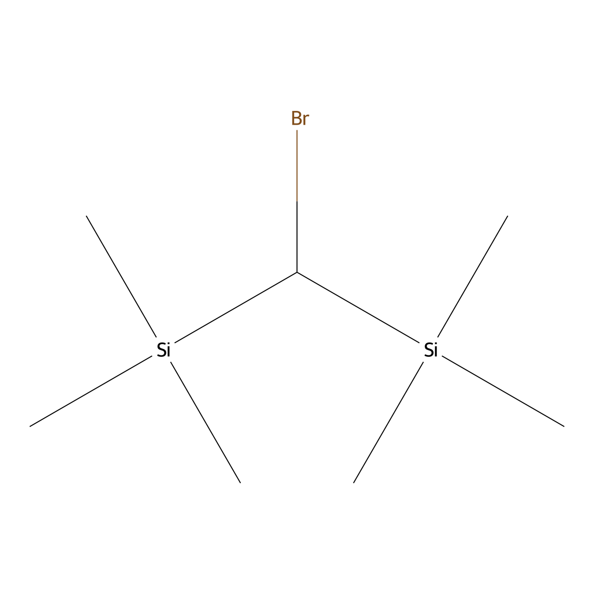 Bis(trimethylsilyl)bromomethane molecular structure, CAS 29955-12-2