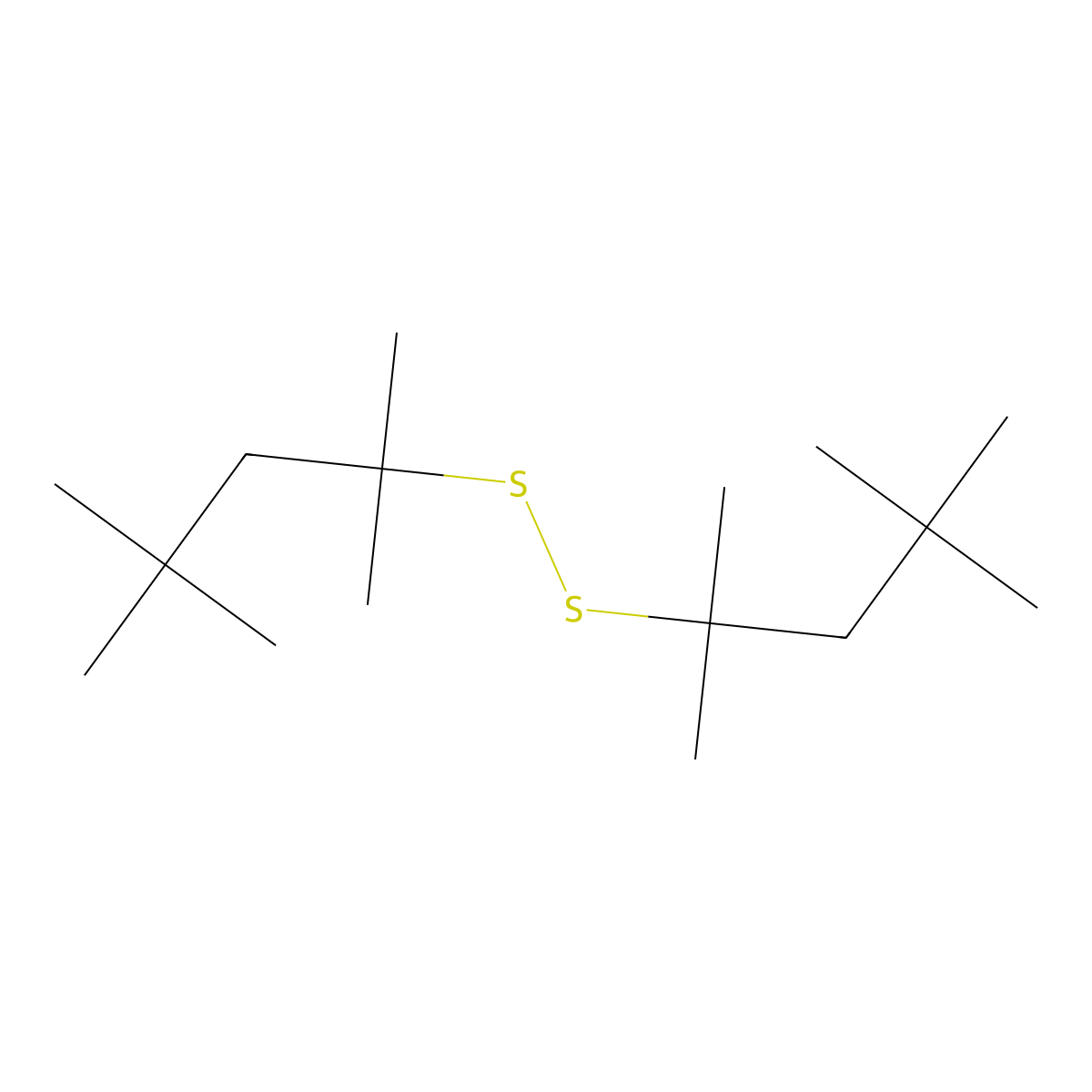 Bis(1,1,3,3-tetramethylbutyl) disulfide molecular structure, CAS 29956-99-8