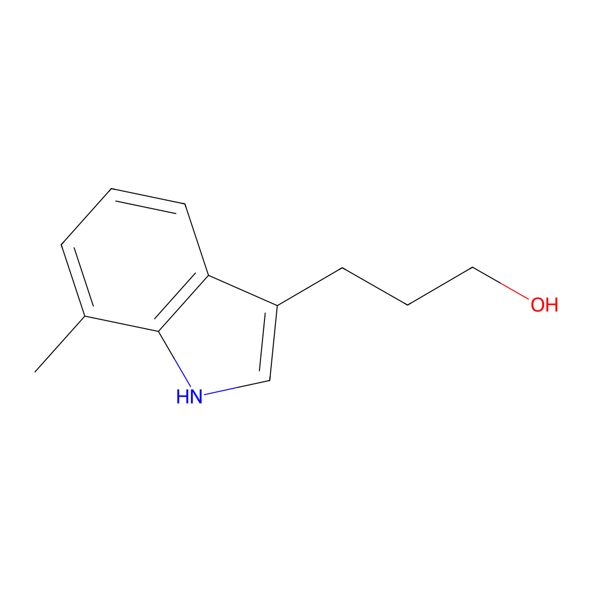 3-(7-Methyl-1H-indol-3-yl)propan-1-ol molecular structure, CAS 29957-87-7