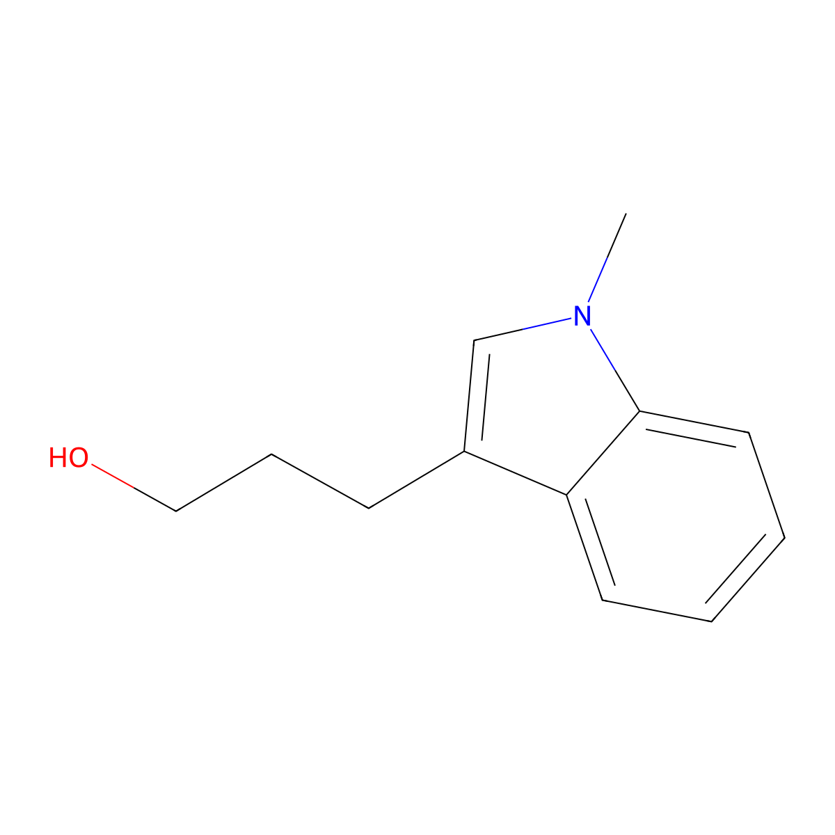 3-(1-Methyl-1H-indol-3-yl)propan-1-ol molecular structure, CAS 29957-90-2