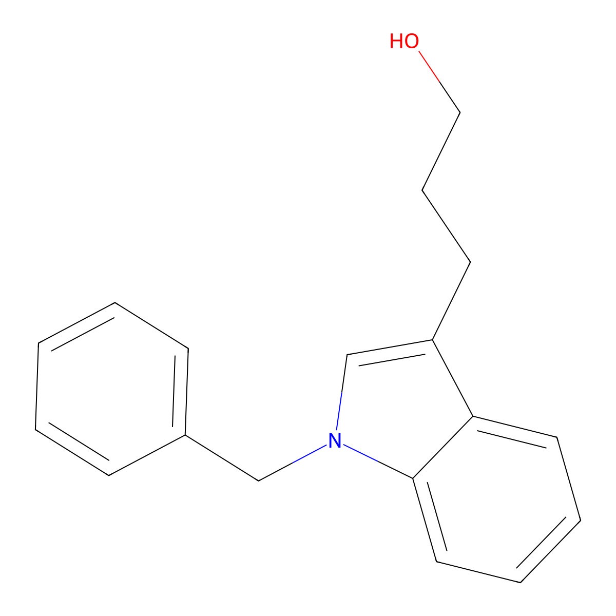 3-(1-benzyl-1H-indol-3-yl)propan-1-ol molecular structure, CAS 29957-93-5