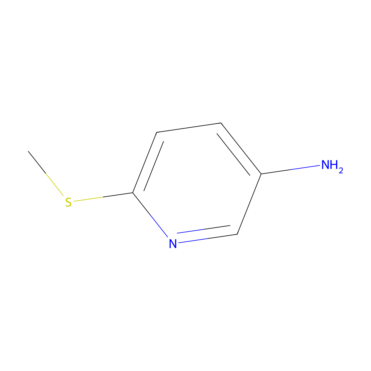 6-(Methylsulfanyl)pyridin-3-amine molecular structure, CAS 29958-08-5