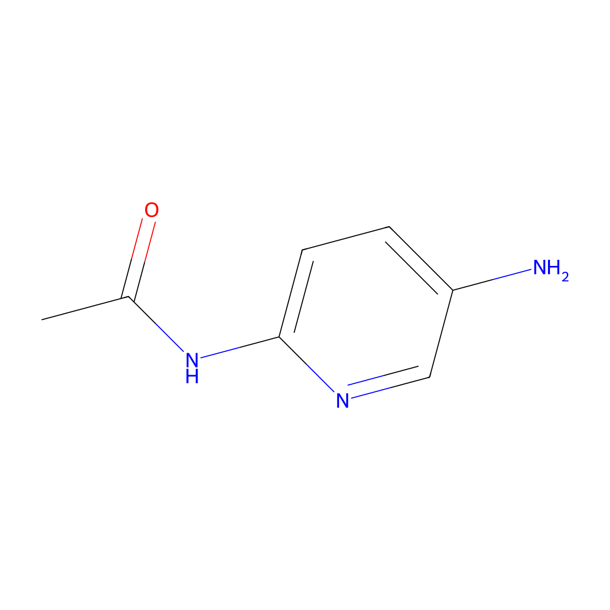 2-Acetamido-5-aminopyridine molecular structure, CAS 29958-14-3