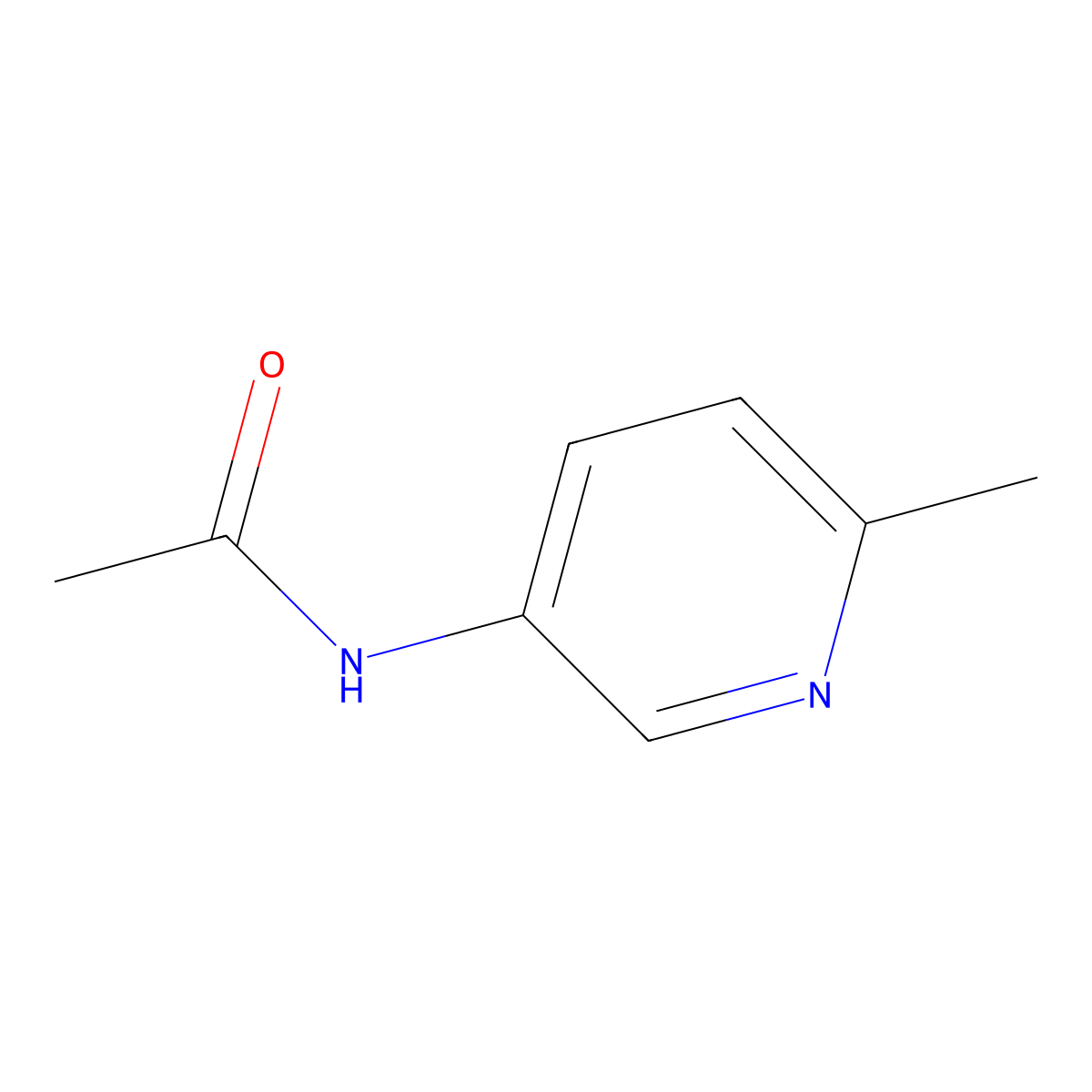N-(6-methylpyridin-3-yl)acetamide molecular structure, CAS 29958-15-4