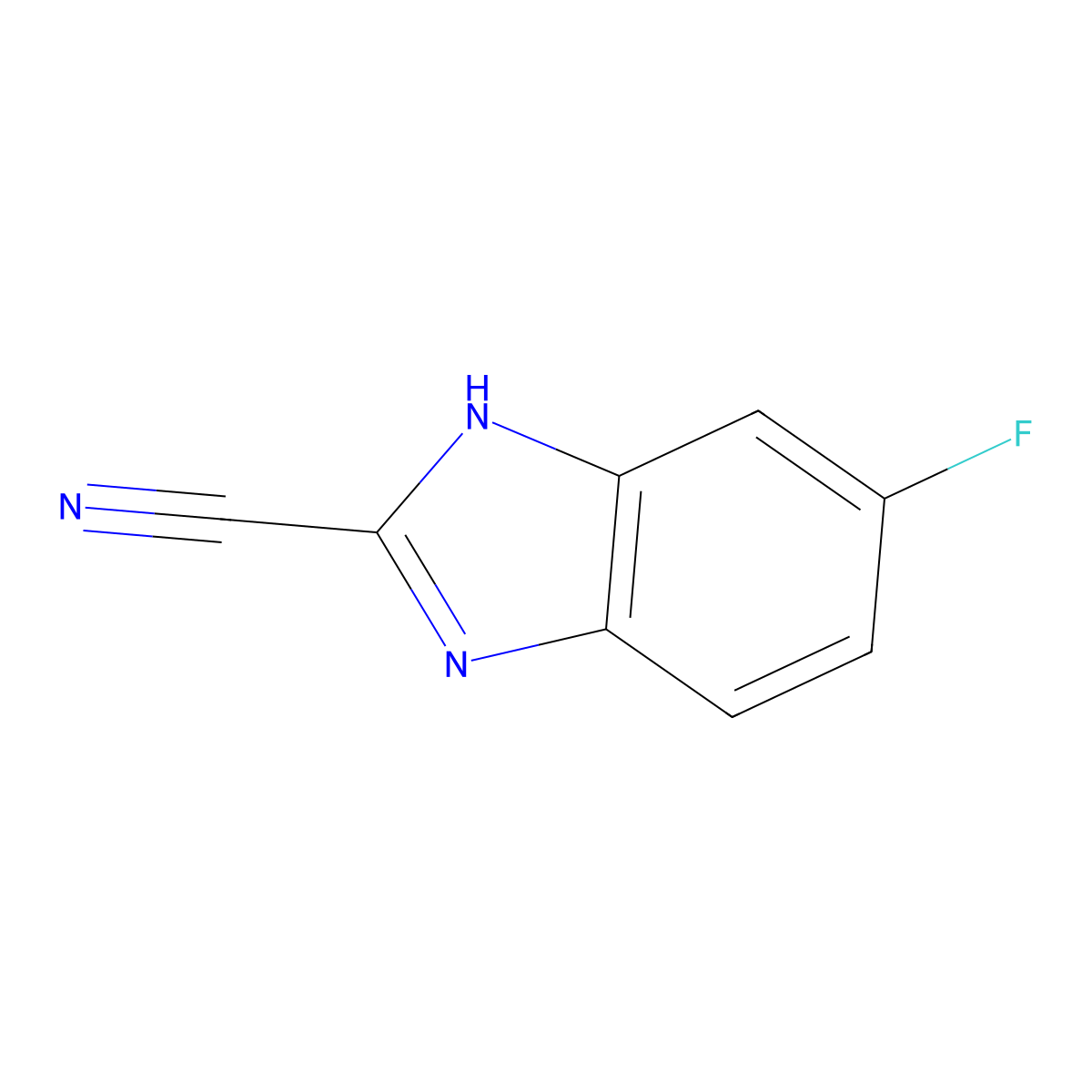 5-fluoro-1H-benzo[d]imidazole-2-carbonitrile molecular structure, CAS 29958-83-6