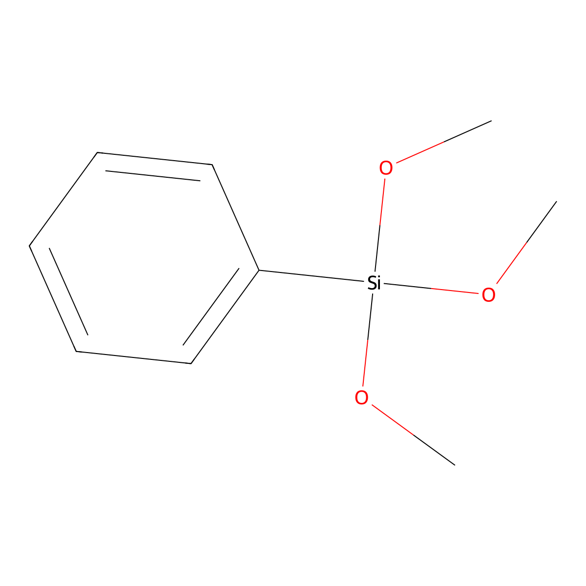 Trimethoxyphenylsilane molecular structure, CAS 2996-92-1
