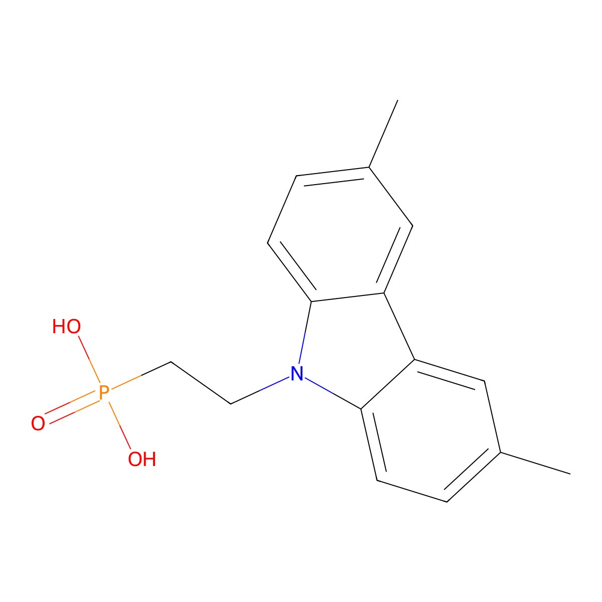 [2-(3,6-Dimethyl-9H-carbazol-9-yl)ethyl]phosphonic Acid molecular structure, CAS 2996161-30-7