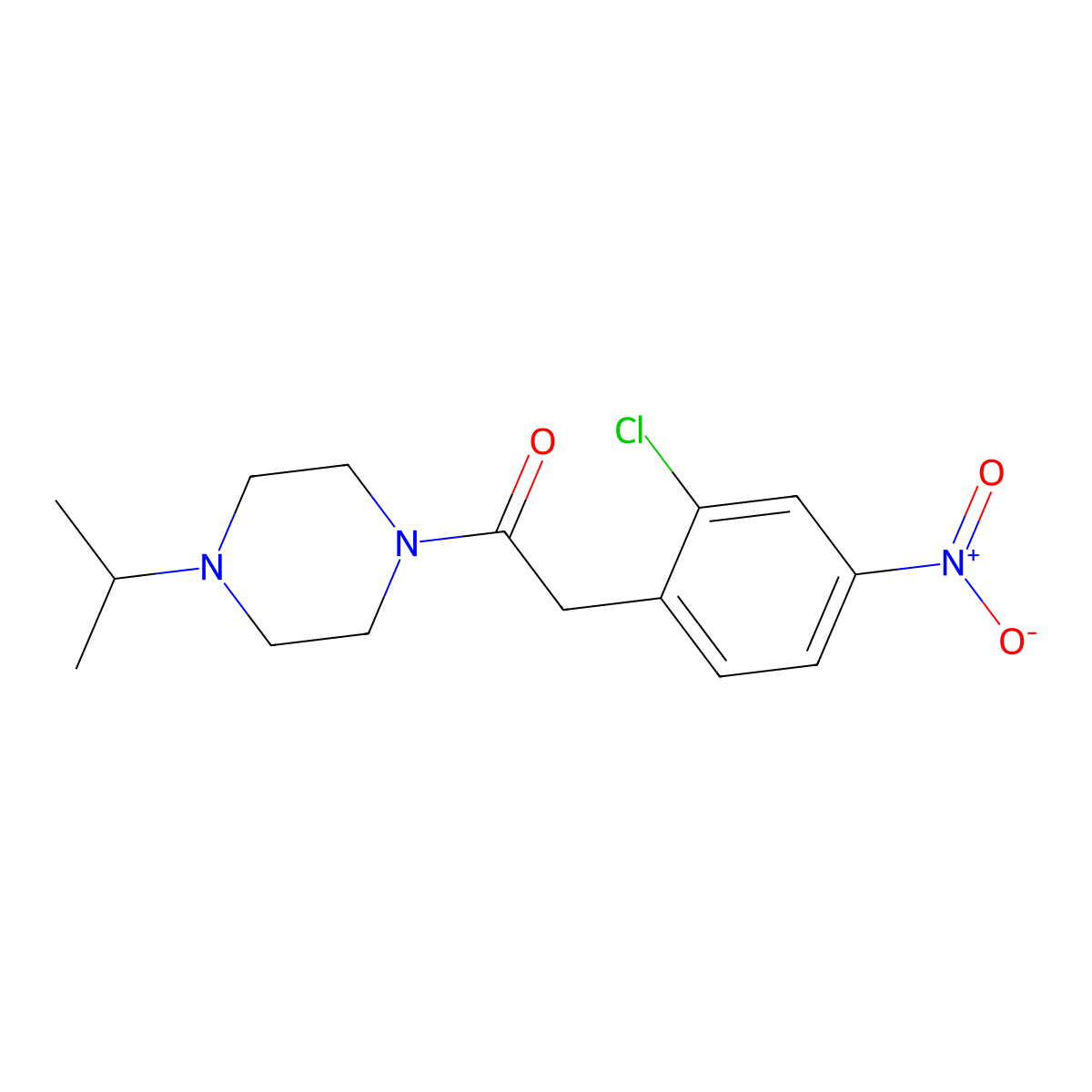 2-(2-Chloro-4-nitrophenyl)-1-[4-(1-methylethyl)-1-piperazinyl]ethanone molecular structure, CAS 2996217-13-9