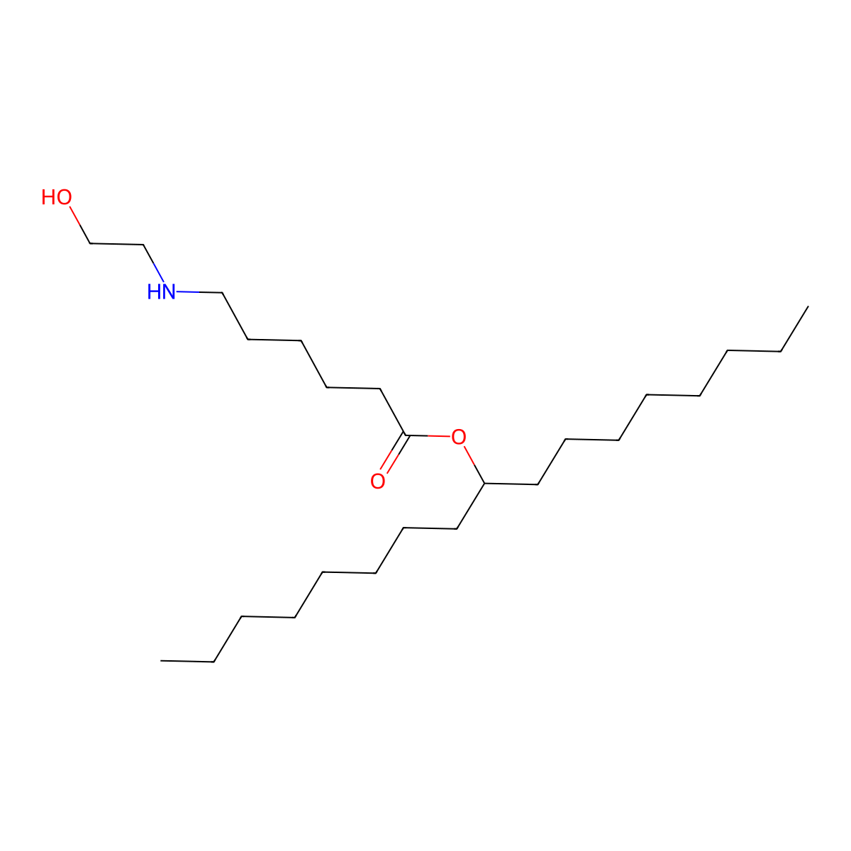 Heptadecan-9-yl 6-(2-hydroxyethylamino)hexanoate molecular structure, CAS 2996881-78-6