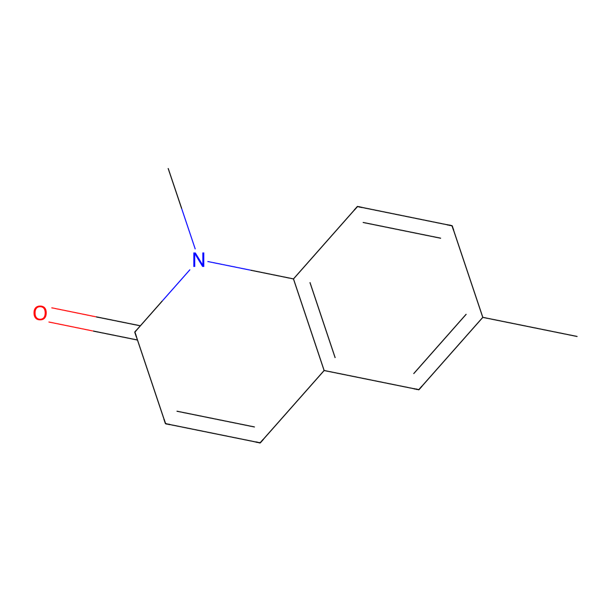 2(1H)-Quinolinone, 1,6-dimethyl- molecular structure, CAS 29969-49-1