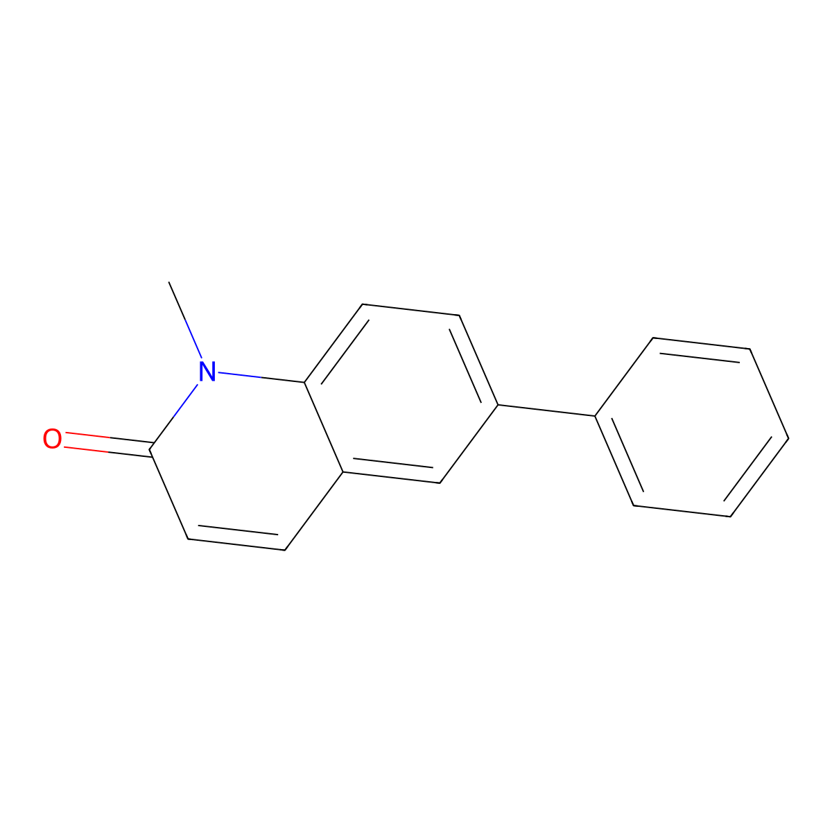 1-Methyl-6-phenylquinolin-2(1H)-one molecular structure, CAS 29969-50-4
