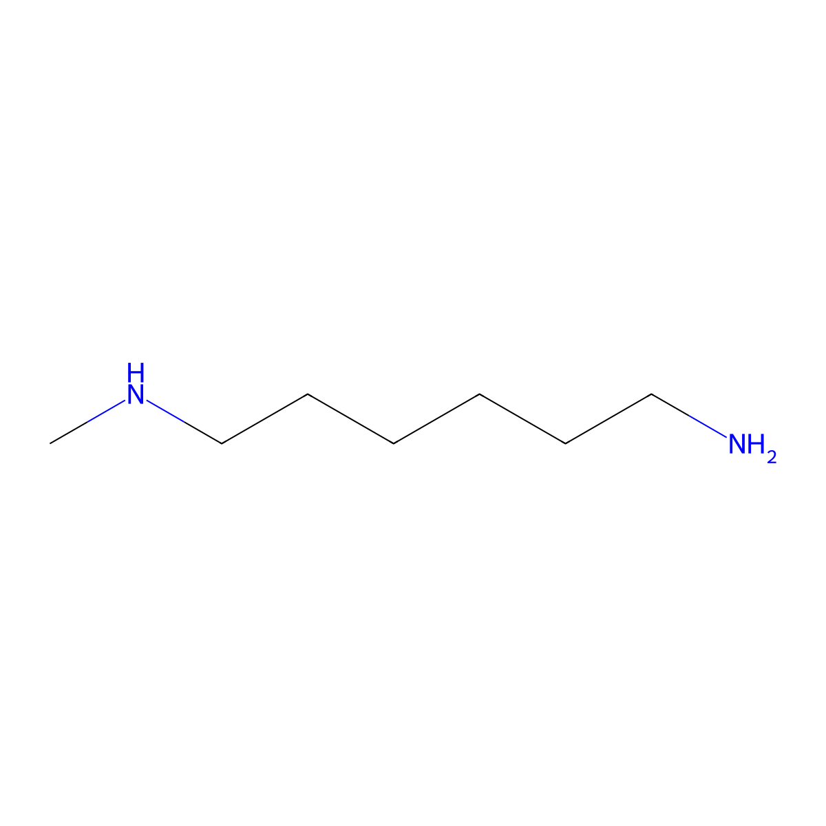 (6-Aminohexyl)(methyl)amine molecular structure, CAS 2997-06-0
