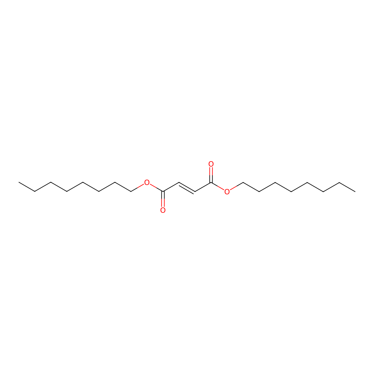 2-Butenedioic acid (2E)-, 1,4-dioctyl ester molecular structure, CAS 2997-85-5