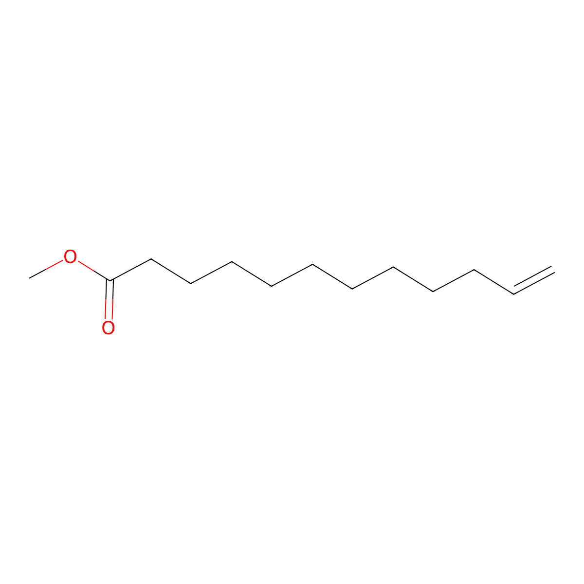 Methyl dodec-11-enoate molecular structure, CAS 29972-79-0