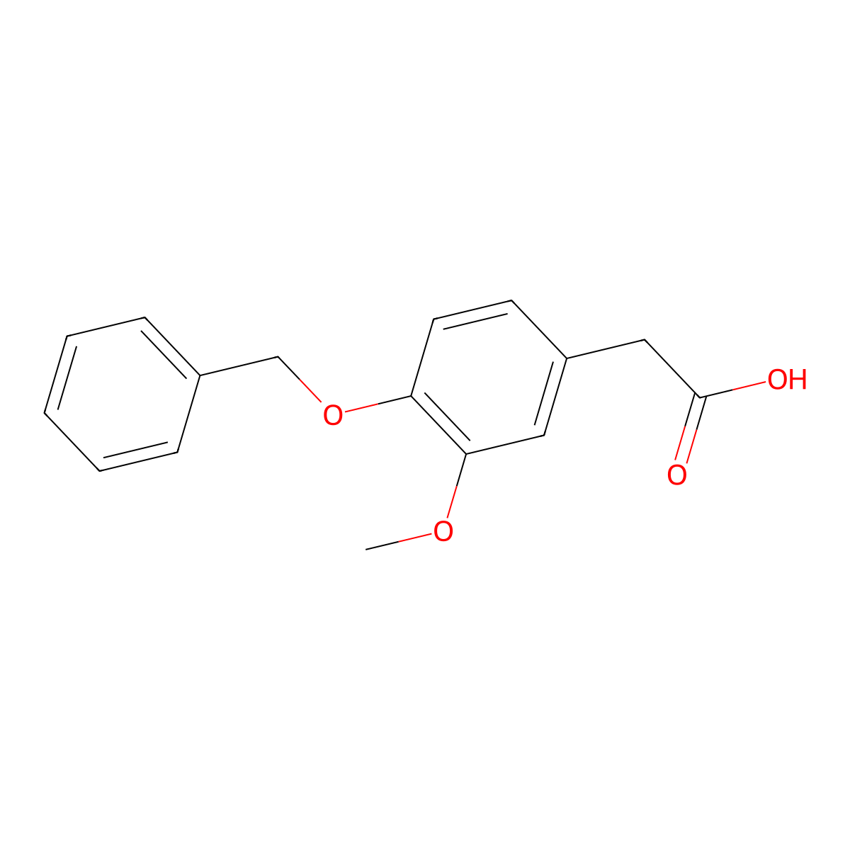 4-Benzyloxy-3-methoxyphenylacetic Acid molecular structure, CAS 29973-91-9