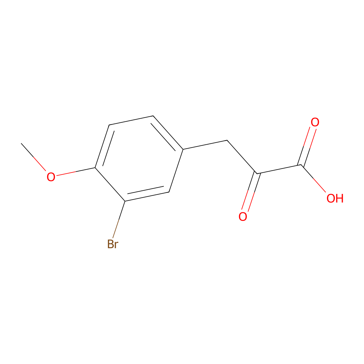 3-(3-Bromo-4-methoxyphenyl)-2-oxopropanoic acid molecular structure, CAS 29974-00-3