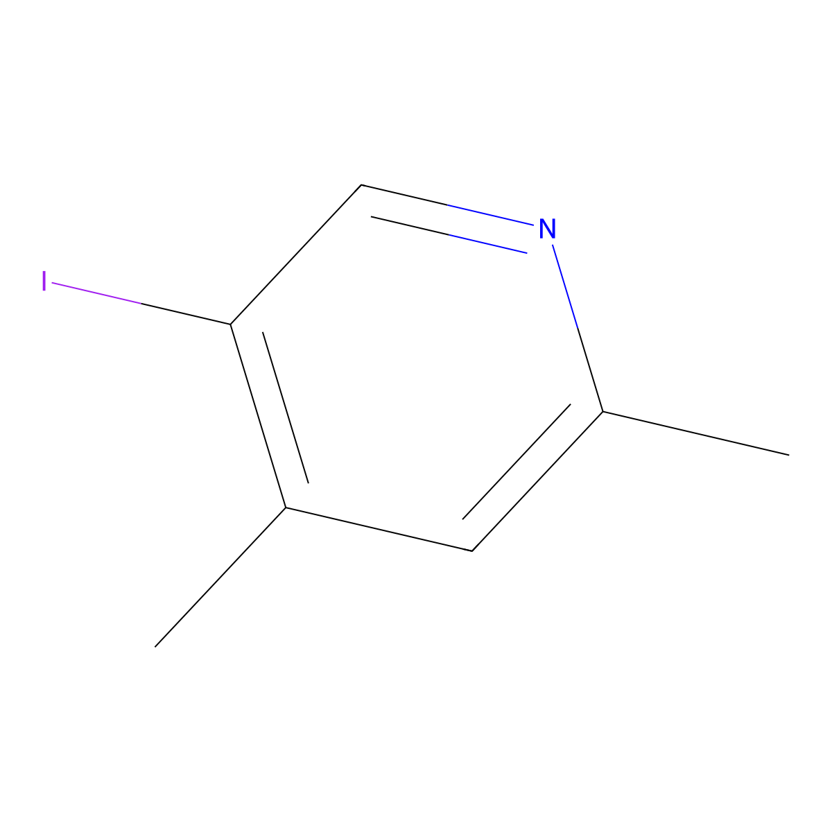 5-Iodo-2,4-dimethylpyridine molecular structure, CAS 29976-22-5