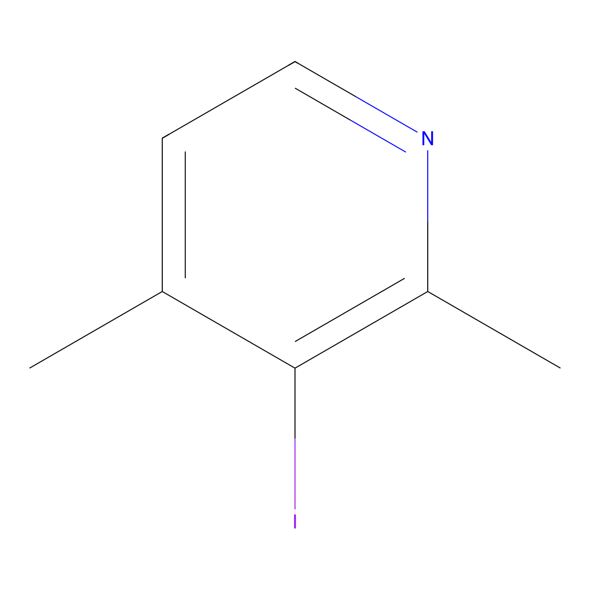 3-Iodo-2,4-dimethylpyridine molecular structure, CAS 29976-25-8