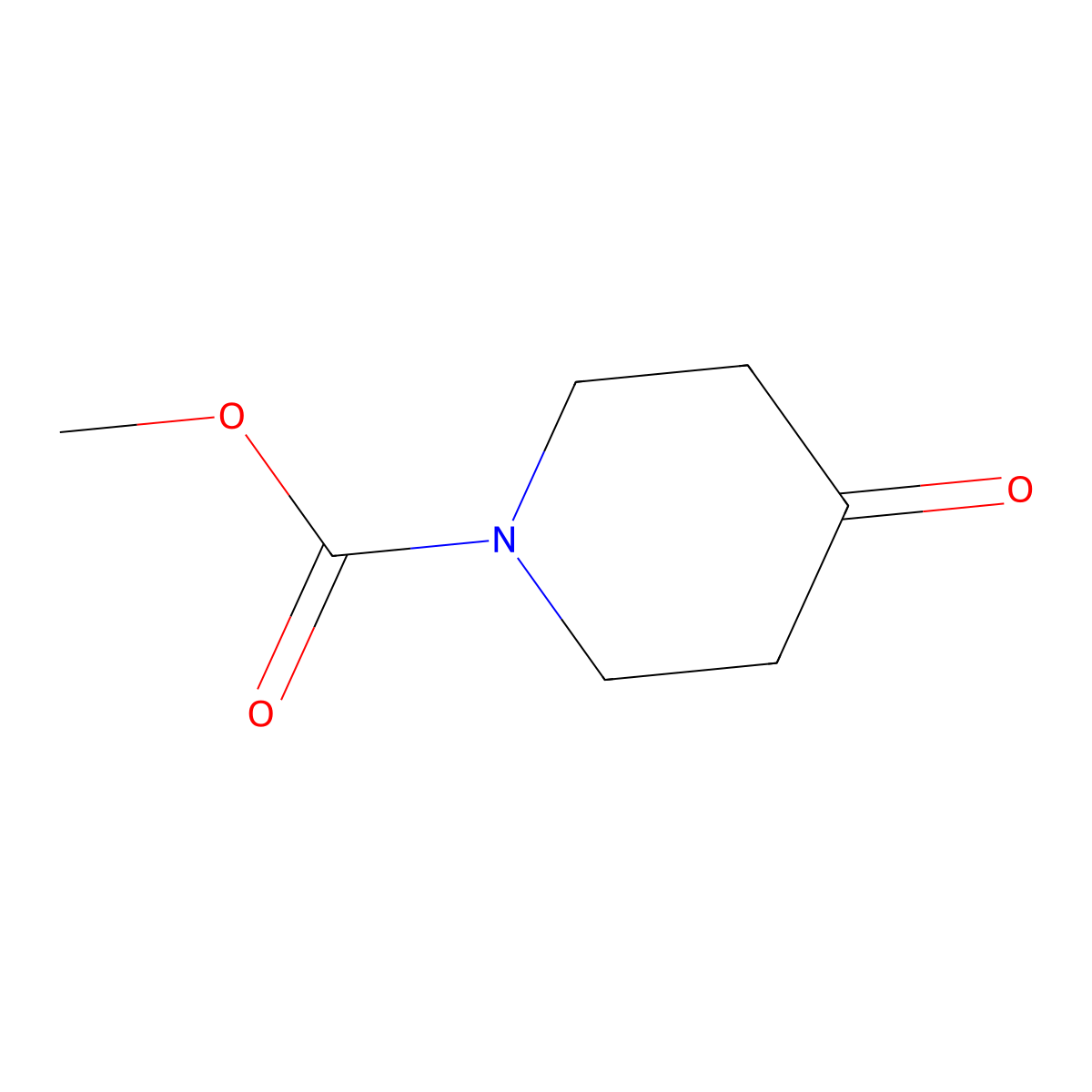Methyl 4-oxopiperidine-1-carboxylate molecular structure, CAS 29976-54-3