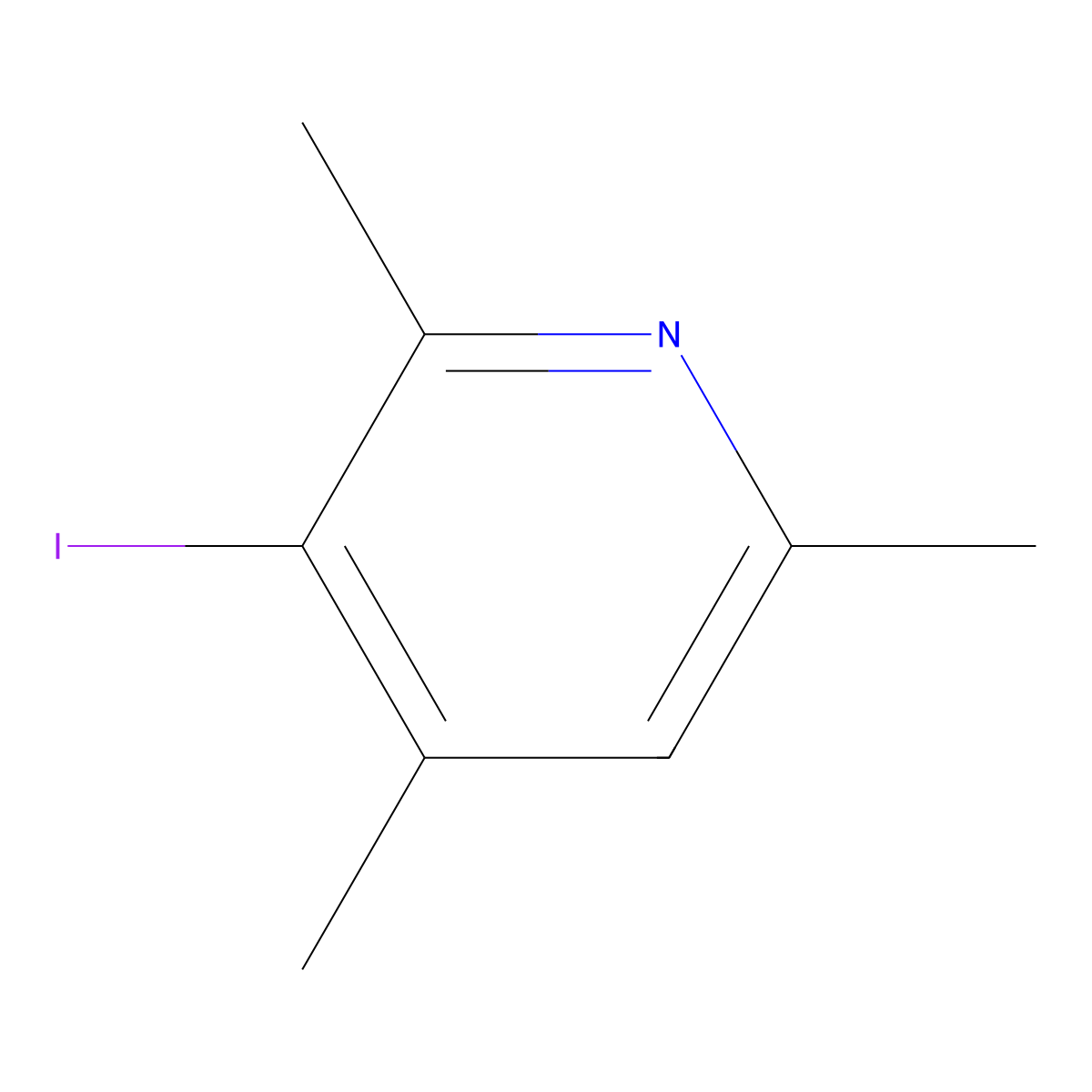 3-Iodo-2,4,6-trimethylpyridine molecular structure, CAS 29976-58-7