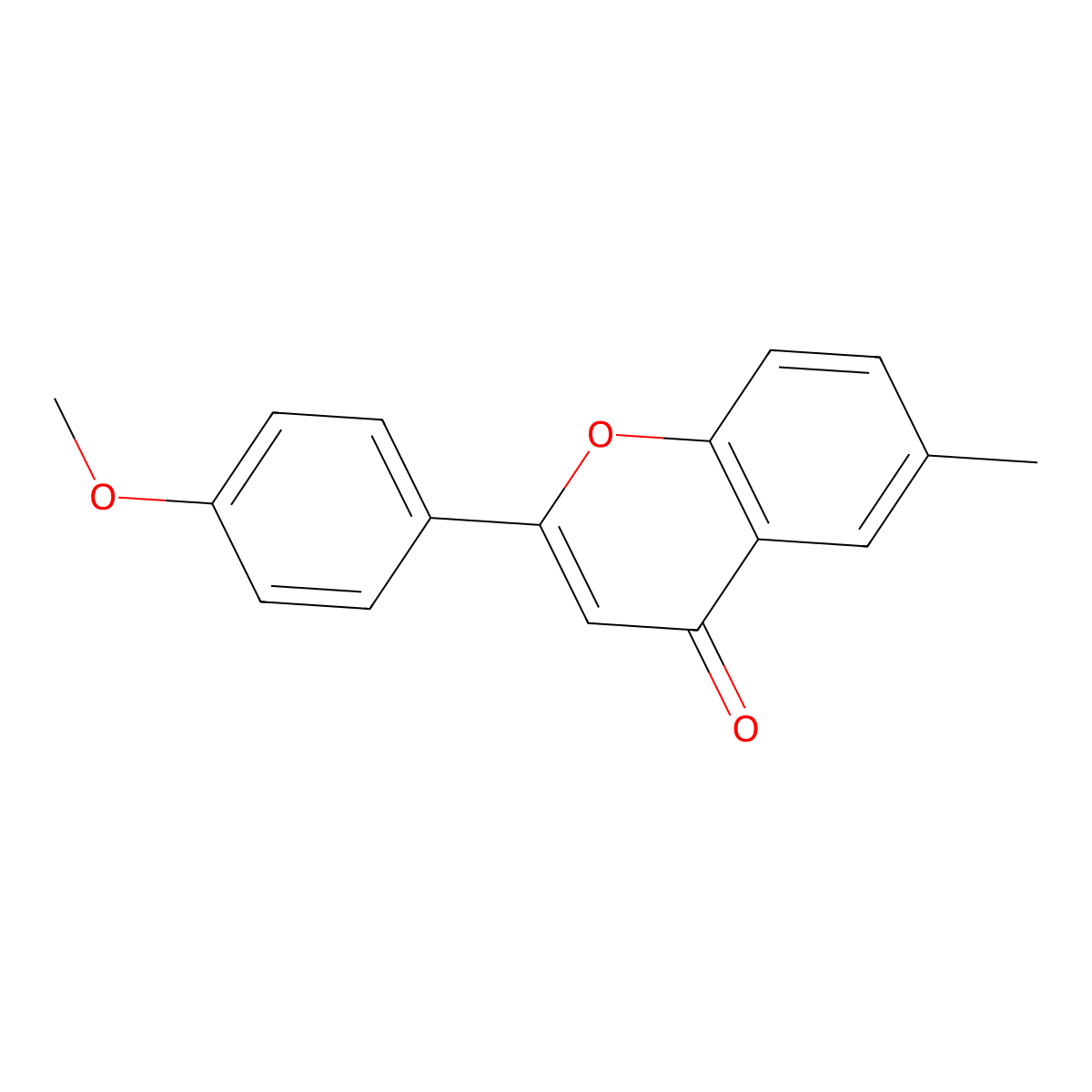 2-(4-Methoxyphenyl)-6-methyl-4H-chromen-4-one molecular structure, CAS 29976-77-0