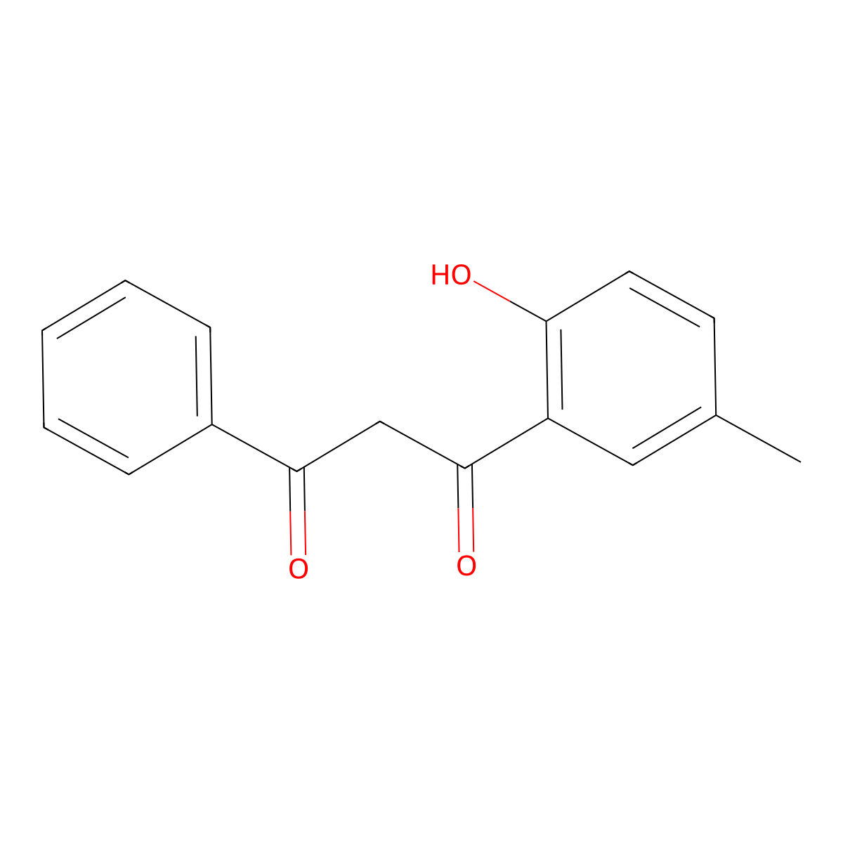 1-(2-Hydroxy-5-methylphenyl)-3-phenyl-1,3-propanedione molecular structure, CAS 29976-82-7