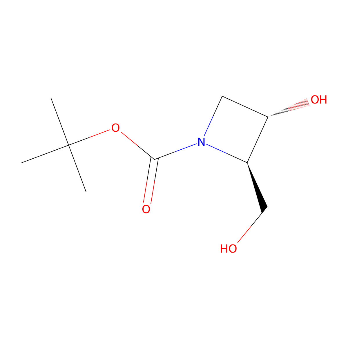 Tert-butyl (2R,3S)-3-hydroxy-2-(hydroxymethyl)azetidine-1-carboxylate molecular structure, CAS 2997651-20-2