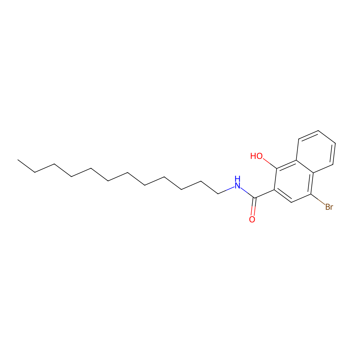 4-Bromo-N-dodecyl-1-hydroxy-2-naphthalenecarboxamide molecular structure, CAS 29978-16-3