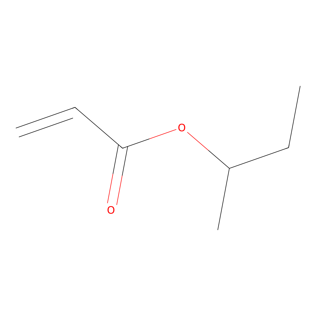 sec-Butyl acrylate molecular structure, CAS 2998-08-5