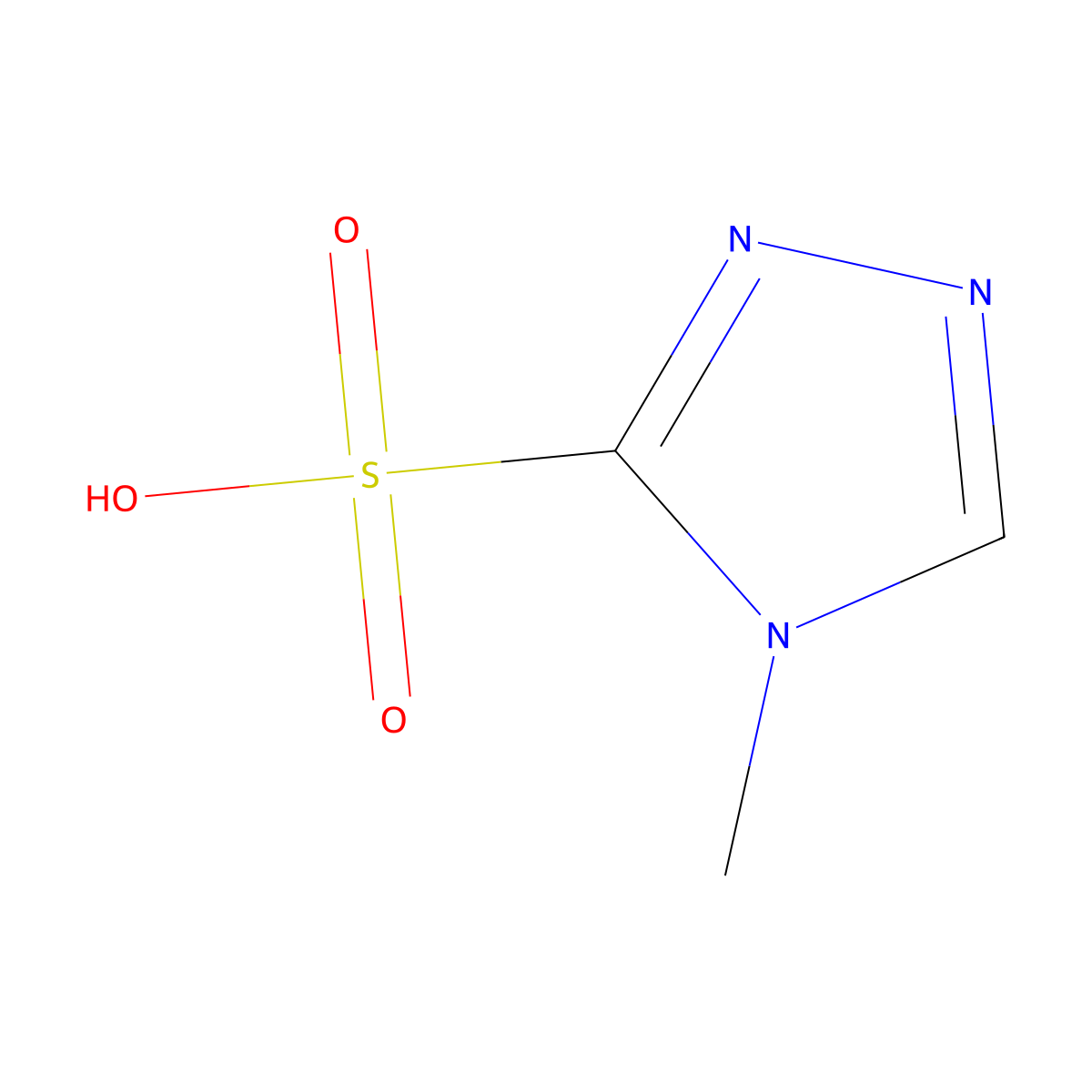 4-methyl-4H-1,2,4-triazole-3-sulfonic acid molecular structure, CAS 29982-43-2