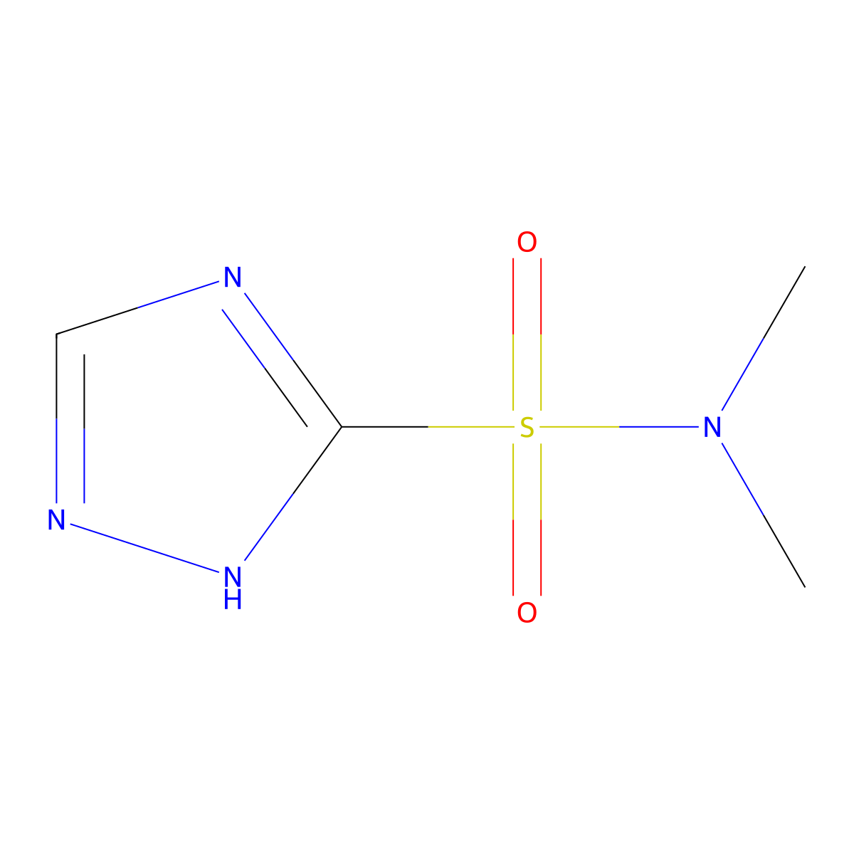 N,N-dimethyl-1H-1,2,4-triazole-5-sulfonamide molecular structure, CAS 29982-63-6