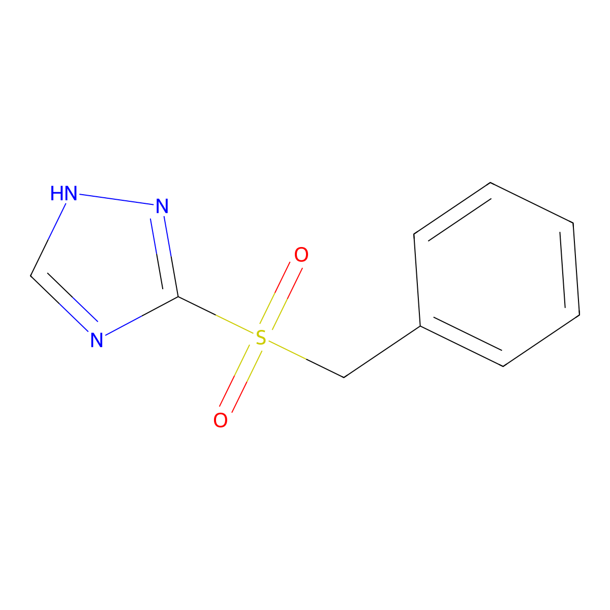 3-(benzylsulfonyl)-1H-1,2,4-triazole molecular structure, CAS 29982-79-4
