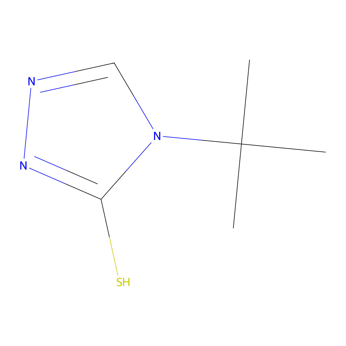 4-tert-butyl-4H-1,2,4-triazole-3-thiol molecular structure, CAS 29983-27-5