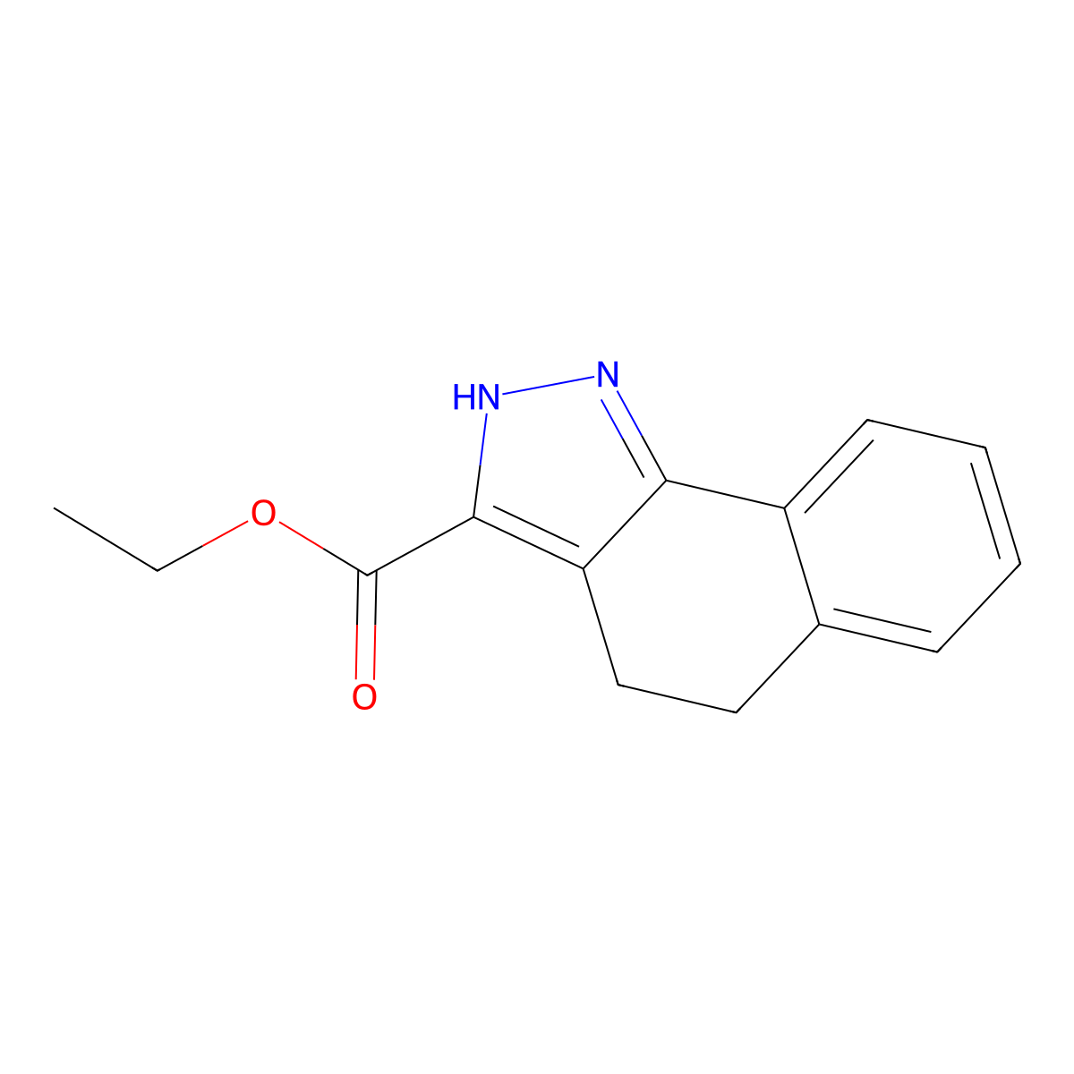 Ethyl 2H,4H,5H-benzo[g]indazole-3-carboxylate molecular structure, CAS 29984-86-9