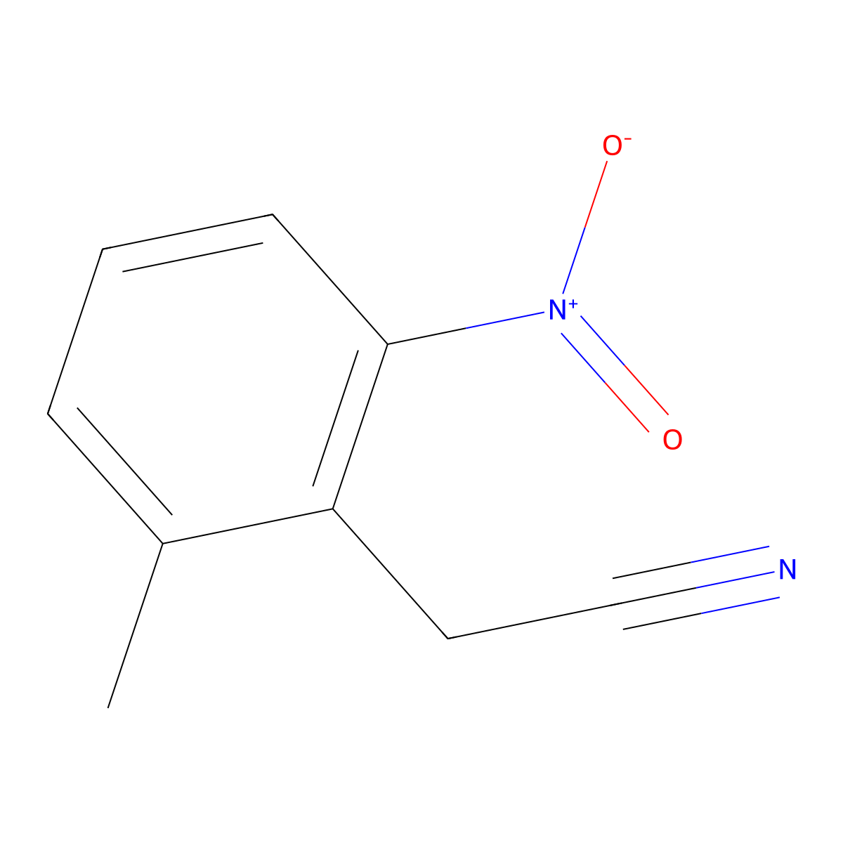 2-(2-Methyl-6-nitrophenyl)acetonitrile molecular structure, CAS 29984-92-7