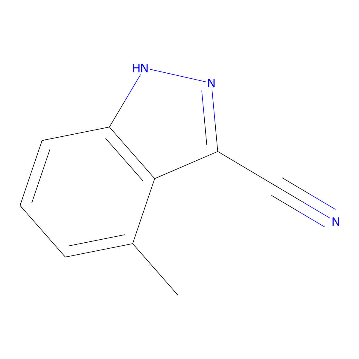4-Methyl-1H-indazole-3-carbonitrile molecular structure, CAS 29984-94-9