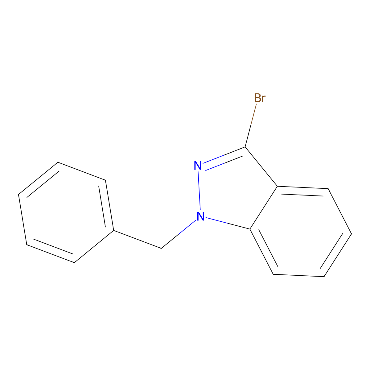 1-benzyl-3-bromo-1H-indazole molecular structure, CAS 29985-03-3