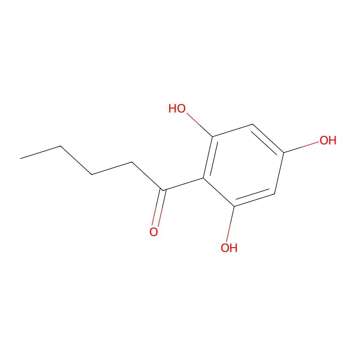 1-(2,4,6-Trihydroxyphenyl)pentan-1-one molecular structure, CAS 2999-18-0