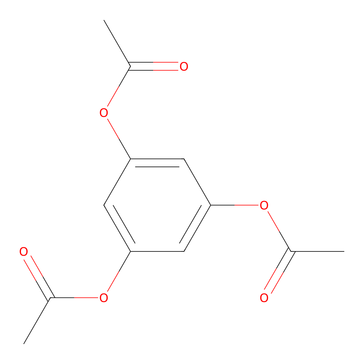 Phloroglucinol triacetate molecular structure, CAS 2999-40-8