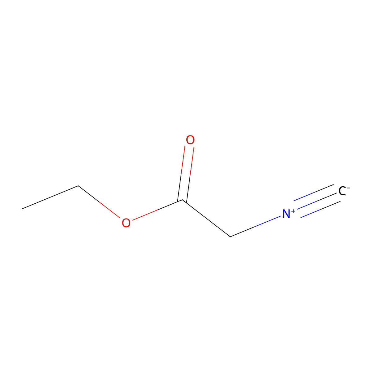 Ethyl isocyanoacetate molecular structure, CAS 2999-46-4