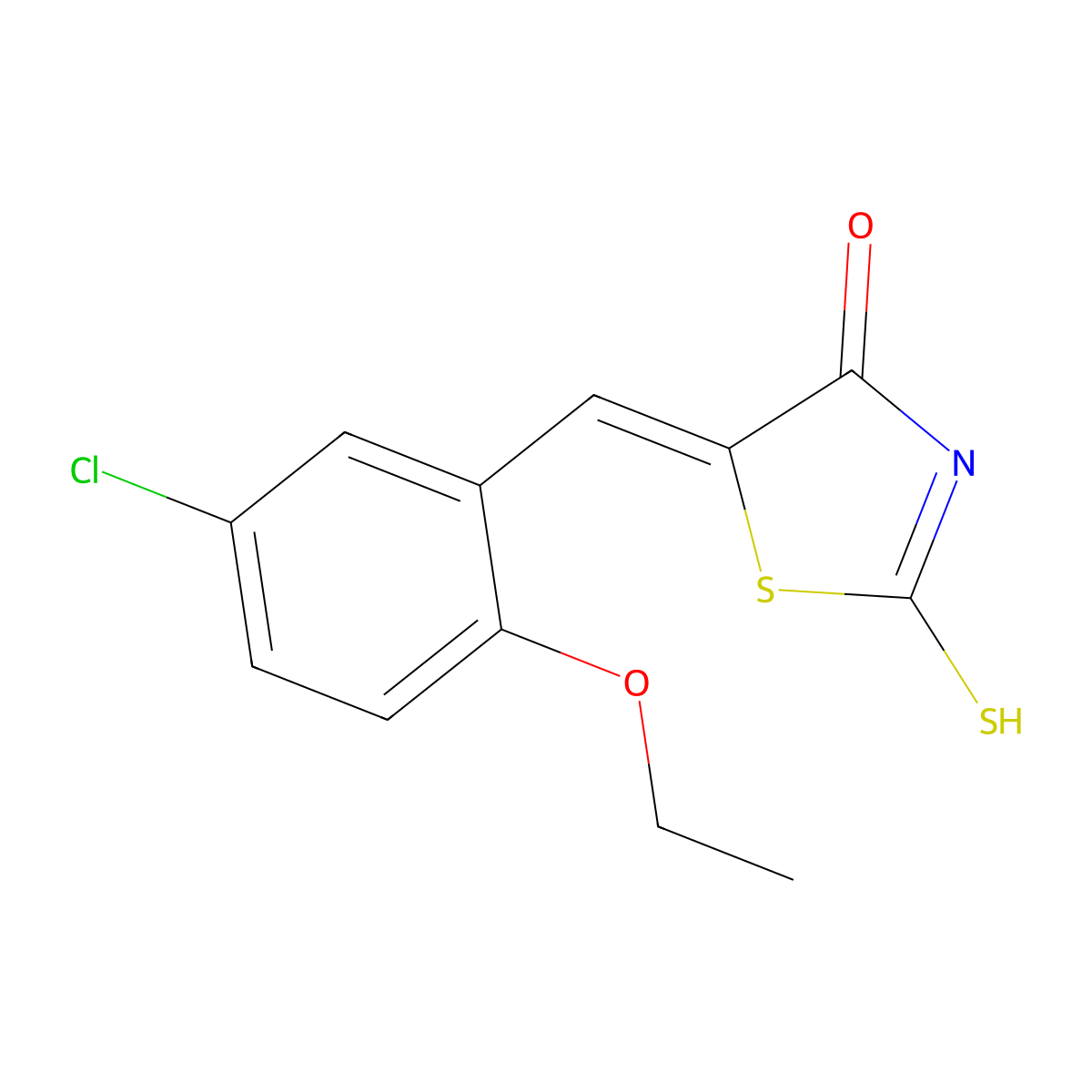 5-[(5-Chloro-2-ethoxyphenyl)methylidene]-2-sulfanylidene-1,3-thiazolidin-4-one molecular structure, CAS 299903-84-7
