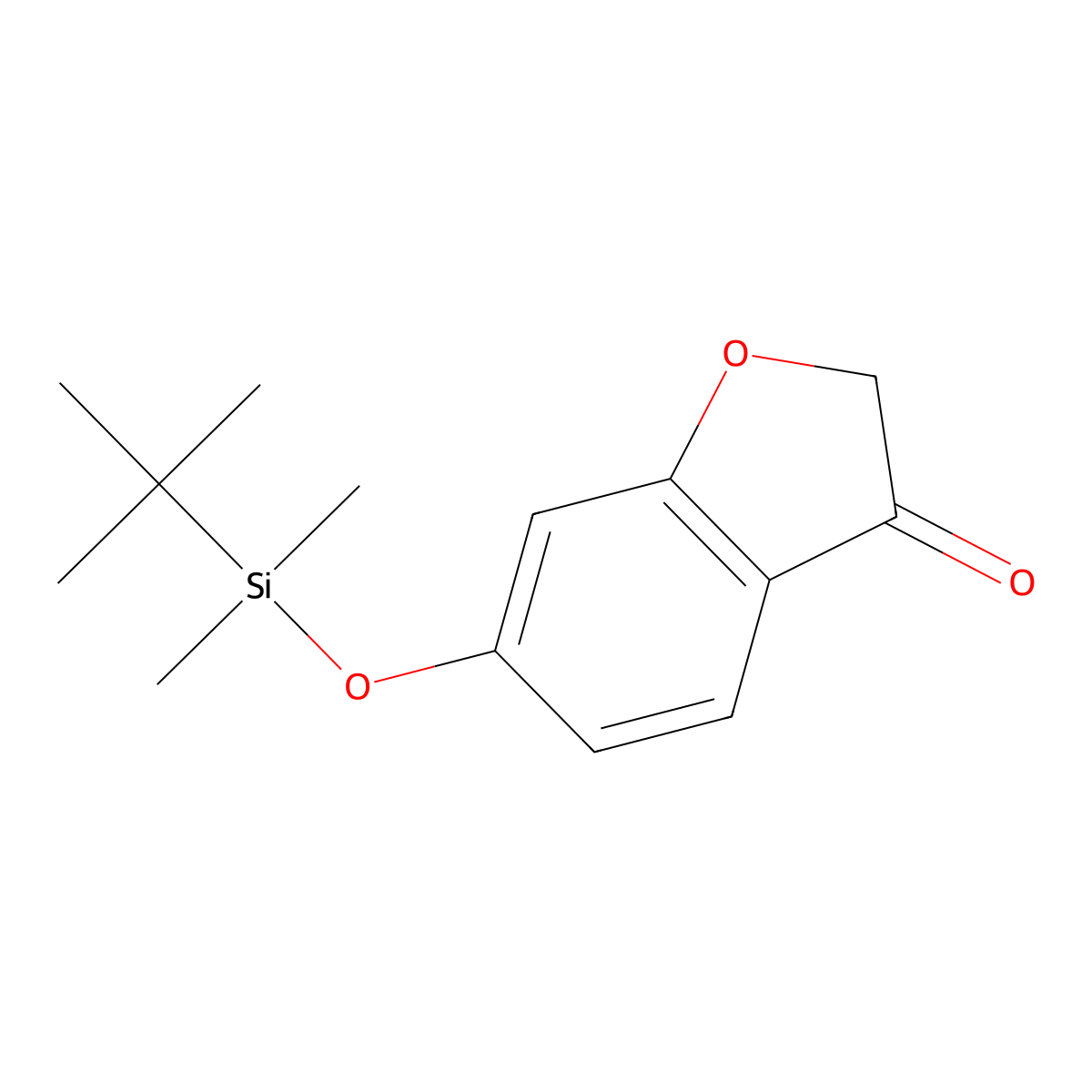 6-((Tert-butyldimethylsilyl)oxy)benzofuran-3(2H)-one molecular structure, CAS 299912-77-9