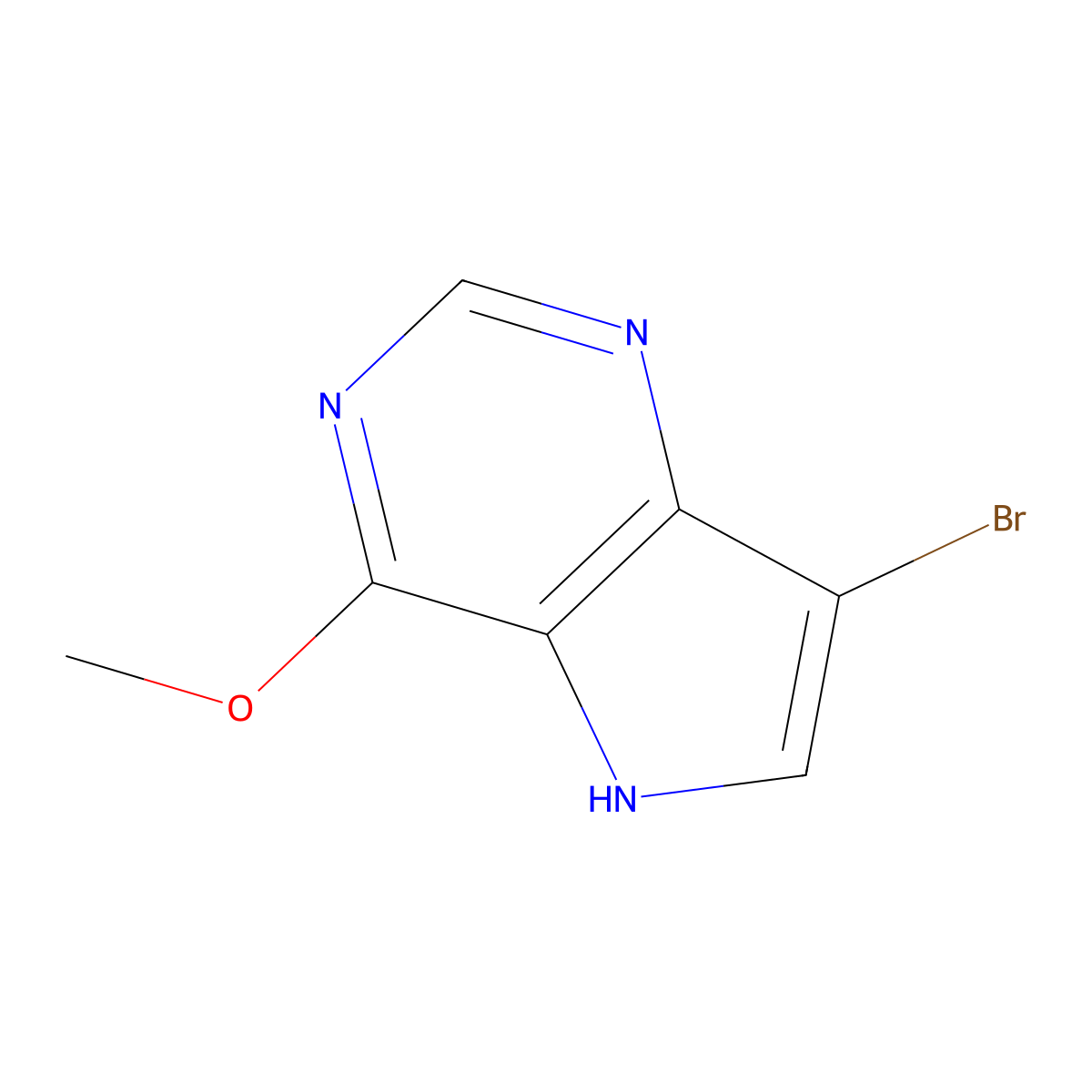 5H-Pyrrolo3,2-dpyrimidine, 7-bromo-4-methoxy-5-2-(trimethylsilyl)ethoxymethyl- molecular structure, CAS 299916-83-9